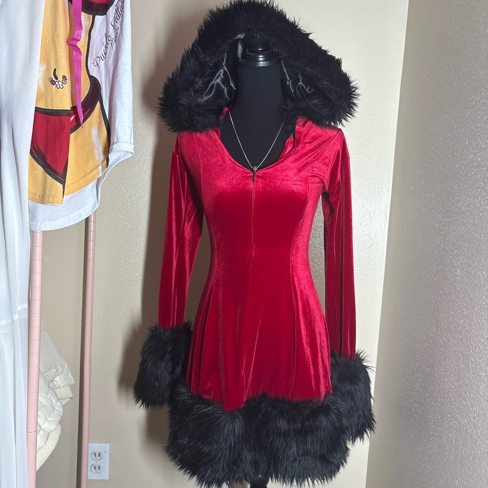 Rare J valentine fur hood costume